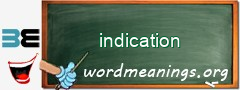 WordMeaning blackboard for indication